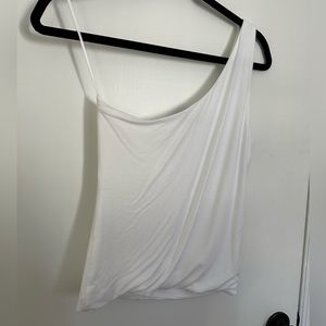 J Crew White One Shoulder Tank